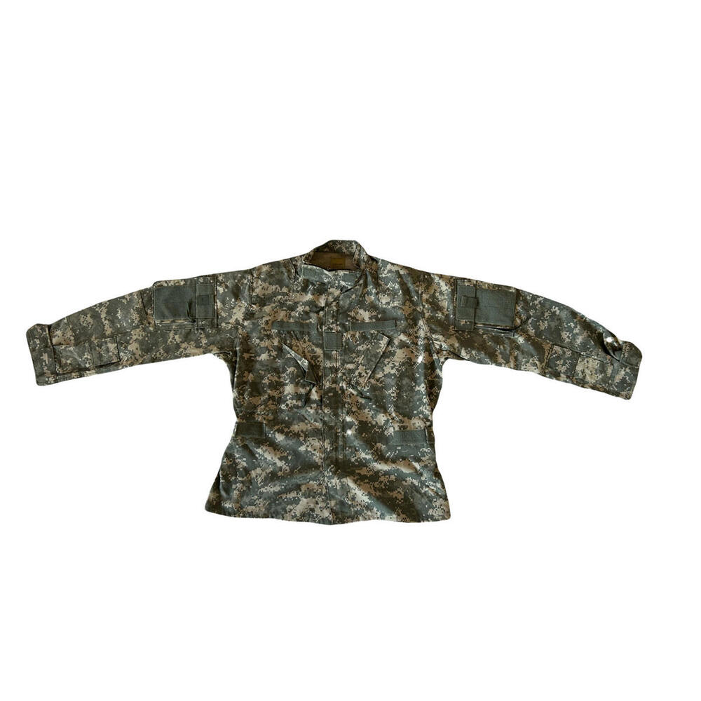 US Military Issue Army Combat Uniform ACU Camo Coat Jacket XL - Short PRE OWNED